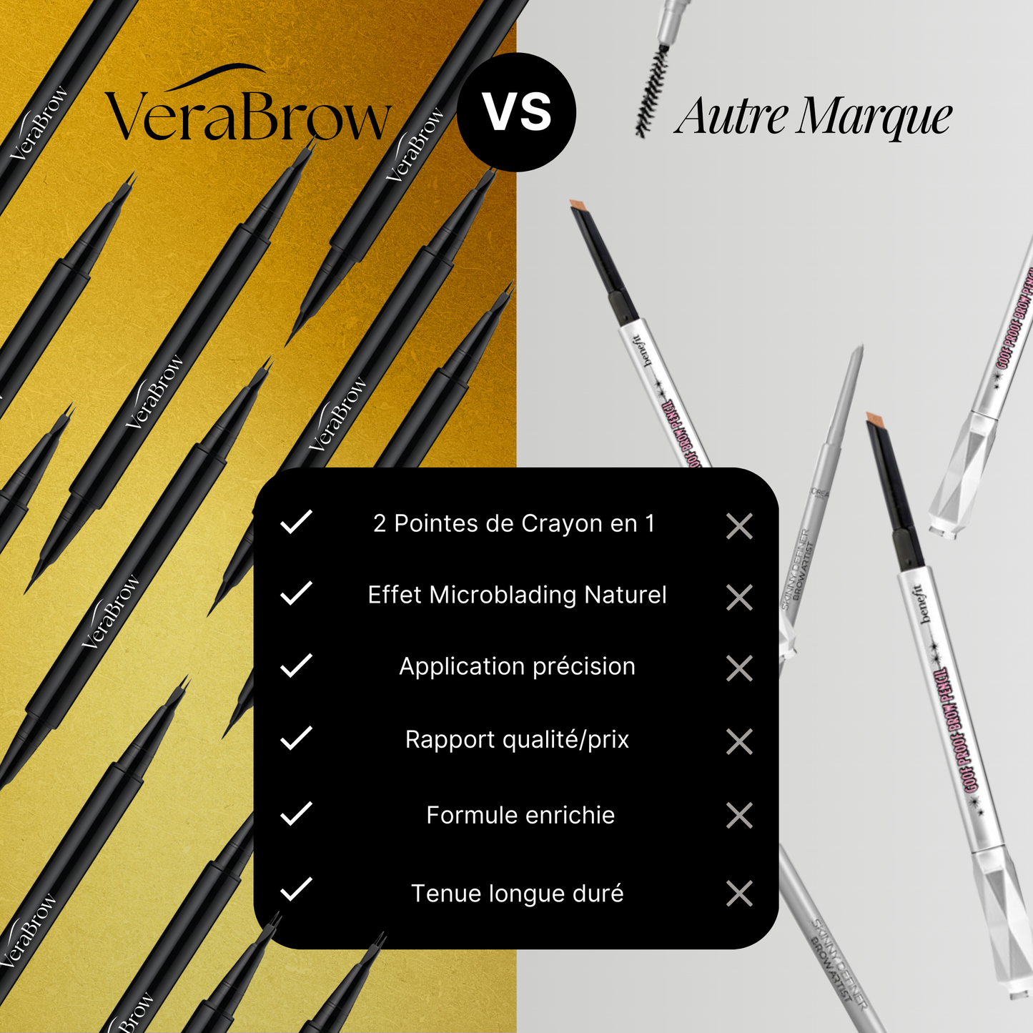Magic Brow Pen® - Crayon à Sourcils 2-en-1 Effet Microblading