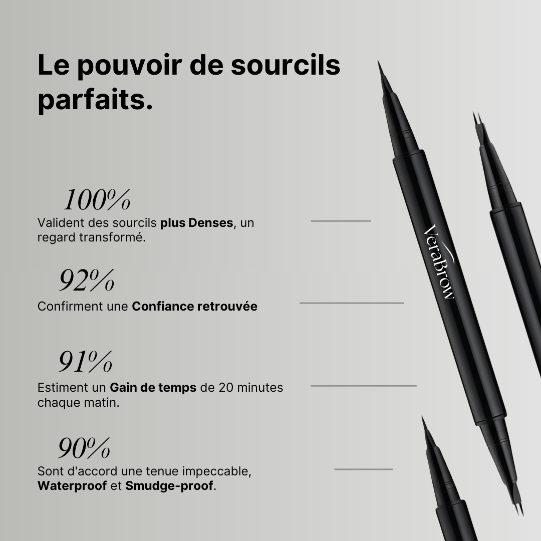 Magic Brow Pen® - Crayon à Sourcils 2-en-1 Effet Microblading