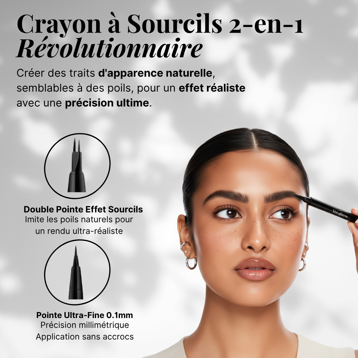 Magic Brow Pen® - Crayon à Sourcils 2-en-1 Effet Microblading