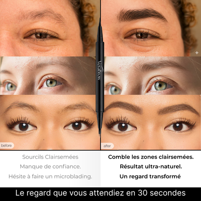 Magic Brow Pen® - Crayon à Sourcils 2-en-1 Effet Microblading