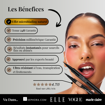 Magic Brow Pen® - Crayon à Sourcils 2-en-1 Effet Microblading